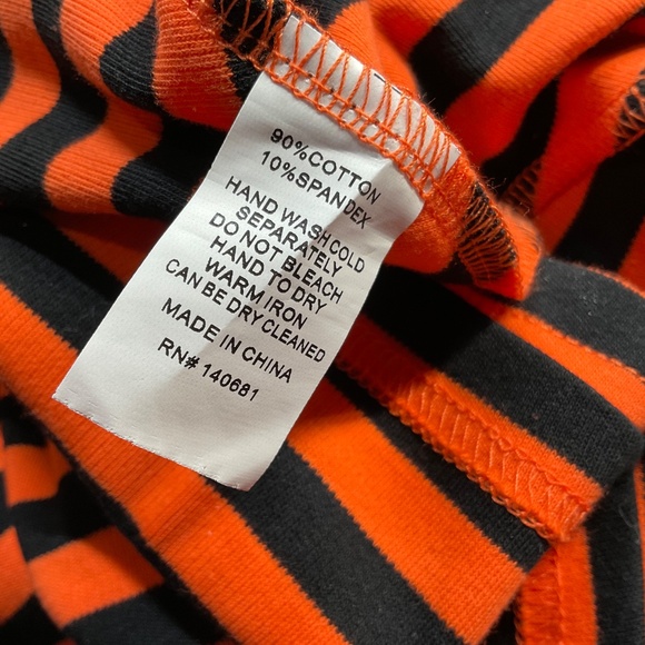 Unique Vintage Nicole swing dress orange black Halloween stripes plus size 4X - Picture 3 of 7